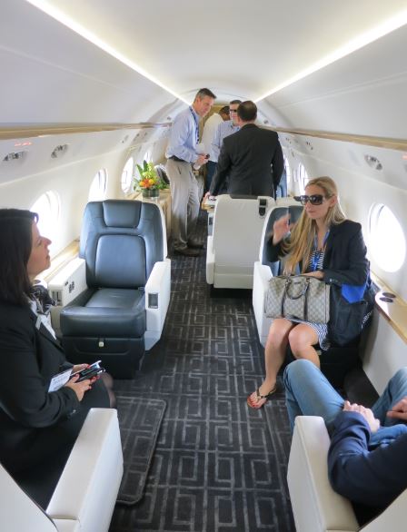 g5 private jet interior